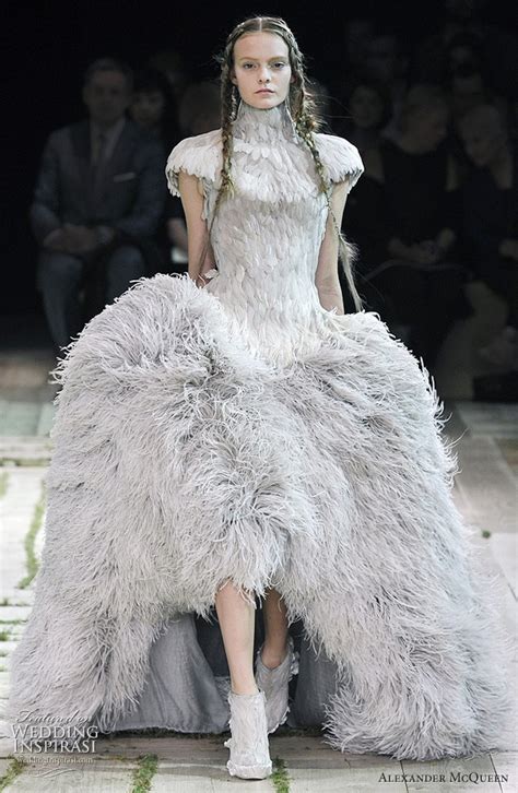 alexander mcqueen feather dress